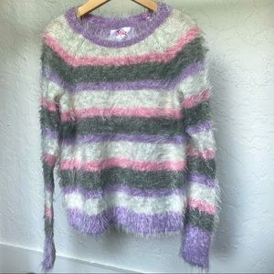 🐃NWOT- Striped Eyelash Sweater with Sparkle